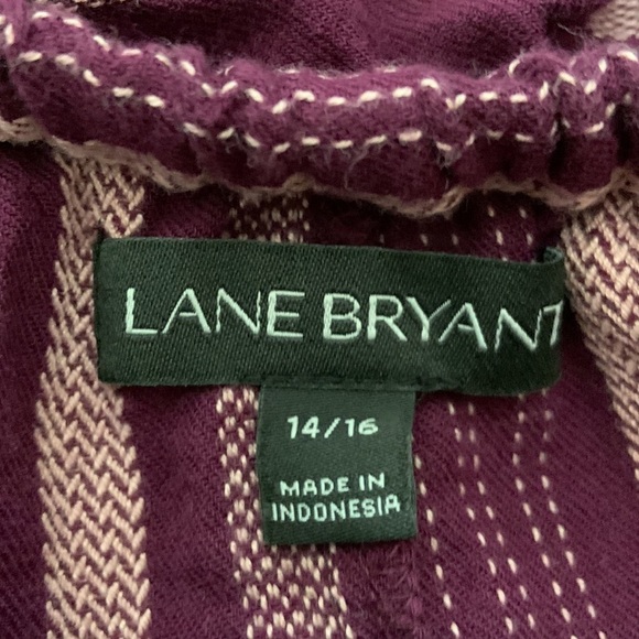 Lane Bryant Purple Woven Off the Shoulder Top - Picture 3 of 7